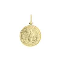 Pingente Medalha de Ouro 18K São Bento em Pé Médio - MI19687... - MICHELETTI JOIAS