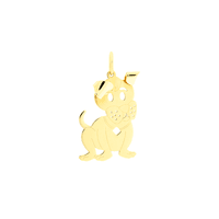 Pingente de Ouro 18K Cachorro com Orelha Dobrada - MI17519 - MICHELETTI JOIAS