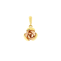 Pingente de Rosa em Ouro 18K Bicolor - MI6715 - MICHELETTI JOIAS