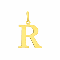 Pingente de Letra R em Ouro 18K - MI22724 - MICHELETTI JOIAS