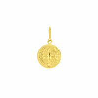 Pingente Ouro 18K Medalha de São Bento em Pé 12mm - MI15958 - MICHELETTI JOIAS