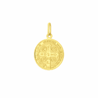 Pingente Ouro 18K Medalha de São Bento em Pé 1,7cm - MI15990... - MICHELETTI JOIAS