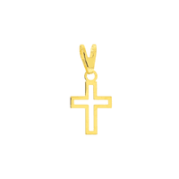 Pingente de Cruz em Ouro 18K Pequena Vazada - MI23107 - MICHELETTI JOIAS
