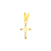 Pingente Cruz de Ouro 18K Pequena Fina Vazada - MI23111 - MICHELETTI JOIAS