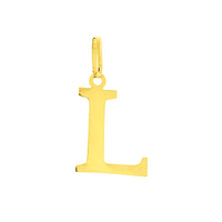 Pingente de Letra L em Ouro 18K - MI22836 - MICHELETTI JOIAS