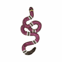 Pingente Cobra Coral em Ouro 18K com Zircônias - MI24403 - MICHELETTI JOIAS