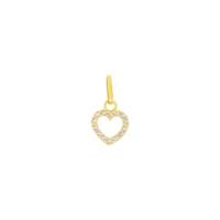 Pingente de Ouro 18K Coração Pequeno com Zircônias - MI25058... - MICHELETTI JOIAS
