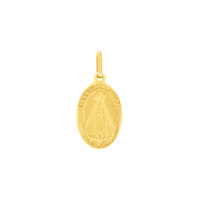 Pingente Nossa Senhora Aparecida Ouro 18K Oval - MI17283 - MICHELETTI JOIAS