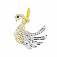 Pingente Cisne com Zirconias Ouro 18K - MI18217 - MICHELETTI JOIAS