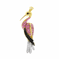 Pingente Flamingo com Zirconias Coloridas Ouro 18K - MI18212 - MICHELETTI JOIAS
