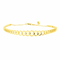Bracelete de Ouro Amarelo 18K Elos Quadrados - MI20748 - MICHELETTI JOIAS