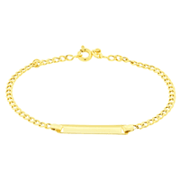 Pulseira de Ouro 18K Infantil de Chapa Groumet Fina - MI1808 - MICHELETTI JOIAS