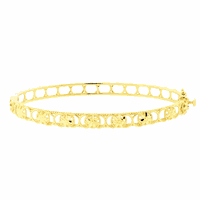 Bracelete de Ouro 18K com Flores Diamantadas - MI19371 - MICHELETTI JOIAS