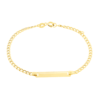 Pulseira Infantil Groumet de Chapa Ouro 18K - MI25333 - MICHELETTI JOIAS