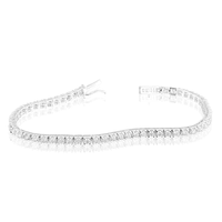 Pulseira Riviera Brilhantes Quadrada Ouro Branco 18K 2,80ct ... - MICHELETTI JOIAS