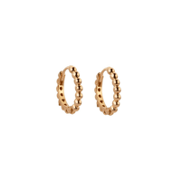 Brinco Argola Bolinhas Ouro 18K 10mm - MI26936 - MICHELETTI JOIAS