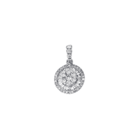 Pingente Ouro Branco 18K Diamantes Pizza 8mm - MI26711 - MICHELETTI JOIAS