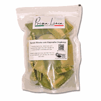 RAVIOLI DE RICOTA E ESPINAFRE ORGÂNICO - 450G. - P... - TERRUÁ ORGÂNICOS