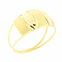 Anel de Ouro 18K Feminino Diamantado Polido e Fosco - MI1900 - MICHELETTI JOIAS