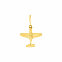 Pingente Avião de Ouro Amarelo 18K - MI26258 - MICHELETTI JOIAS