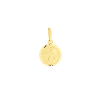 Pingente Medalha de Ouro 18K Anjo Pensador - MI19645 - MICHELETTI JOIAS