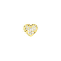 Pingente de Ouro 18K de Coração Pequeno com Zirconias - MI19... - MICHELETTI JOIAS