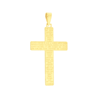 Pingente de Ouro 18K Cruz com Oração Pai Nosso - MI20354 - MICHELETTI JOIAS