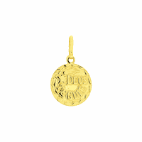Pingente de Ouro 18K Medalha Pequena Deus te Guie 9mm - MI15... - MICHELETTI JOIAS