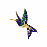 Pingente de Ouro 18K Beija-Flor com Zircônias - MI22935 - MICHELETTI JOIAS