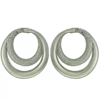 Brinco Zircônia Lesprit 6817377 Ródio Cristal - LESPRIT BIJOUX FINAS