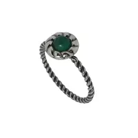 Anel em Prata Flor Verde - ILLUM JOIAS