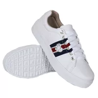 Tênis Casual Coração Branco DKShoes - Kátia Cintra