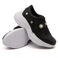 Tênis Casual Chuncky Pérola Preto Sola Tratorada D... - Kátia Cintra