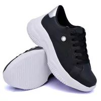 Tênis Casual Chuncky Strass Preto Sola Tratorada D... - Kátia Cintra
