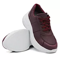 Tênis Casual Chuncky Perfurado Marsala Sola Trator... - Kátia Cintra