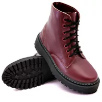 Coturno Cano Médio Sola Tratorada Marsala DKShoes - Kátia Cintra