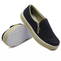 Slip On Calce Fácil Corda Zíper Jeans DKShoes - Kátia Cintra