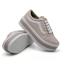 Tênis Casual Listra Sola Alta Rosê KCShoes - Kátia Cintra