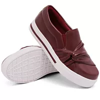 Slip On Nó Lateral Listra Marsala DKShoes - Kátia Cintra