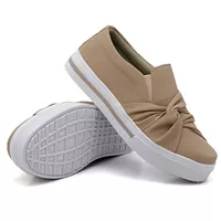 Slip On Nó Lateral Listra Rosê DKShoes - Kátia Cintra