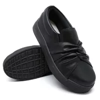 Slip On Nó Preto Sola Preta DKShoes - Kátia Cintra
