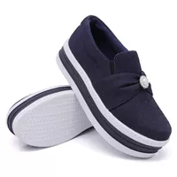 Slip On Pérola Sola Alta Jeans DKShoes - Kátia Cintra
