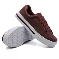 Tênis Casual Pietra Listra Marsala DKShoes - Kátia Cintra
