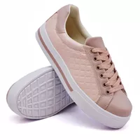 Tênis Casual Pietra Matelassê Rosê DKShoes - Kátia Cintra
