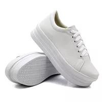 Tênis Casual Siena Sola Alta Branco DKShoes - Kátia Cintra