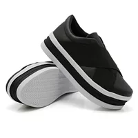 Slip On Siena Elástico Sola Alta Preto DKShoes - Kátia Cintra