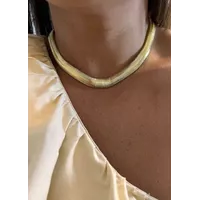 CHOKER MALHA GR BANHADO A OURO 