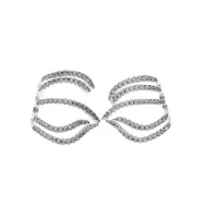 Brinco Meia Argola Com Zircônia - ILLUM JOIAS