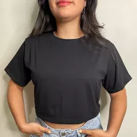 Cropped Preto Katia Cintra - Kátia Cintra