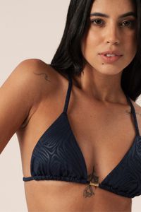 TOP ANGRA MACRAMÊ CIRRÊ ZOO BLUE E CALCINHA ANGRA CIRRÊ ZOO BLUE